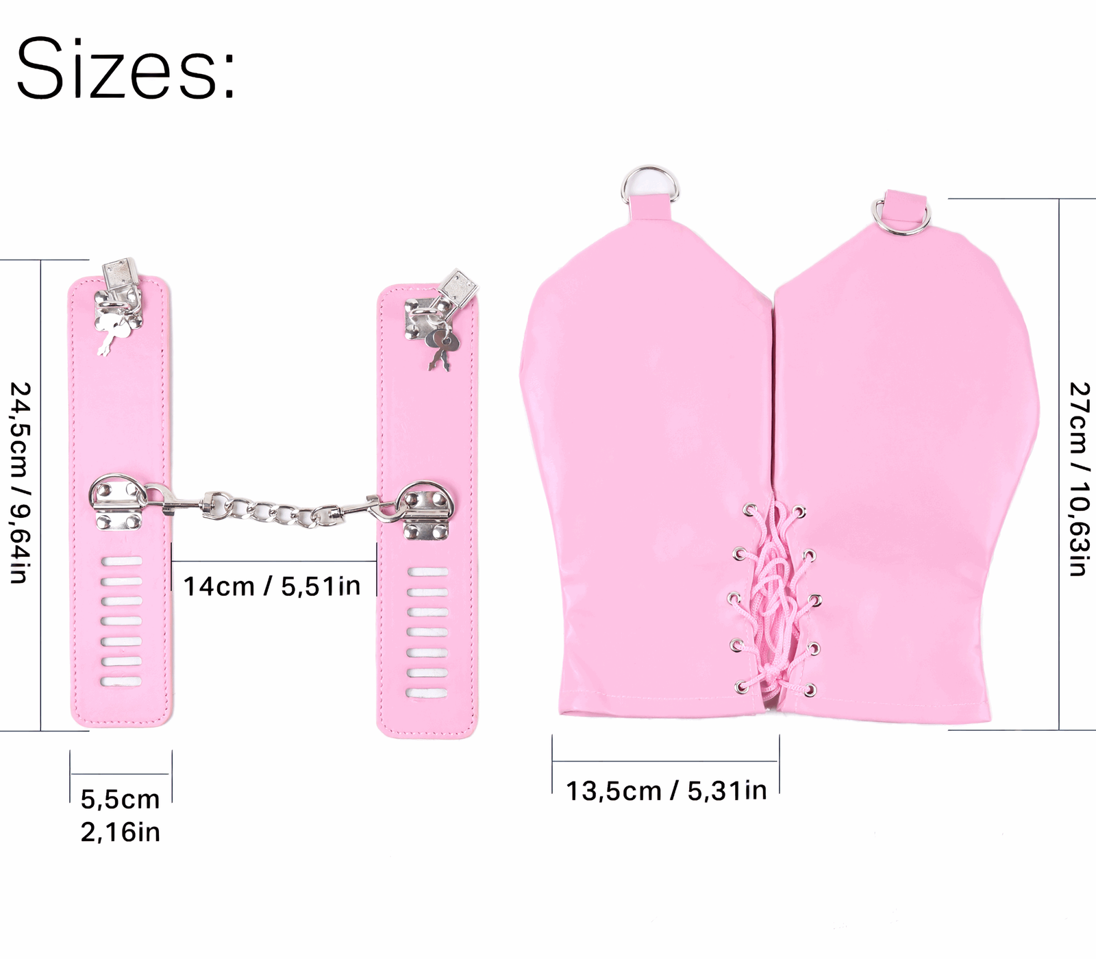 Pink Restraint Mitts - Michelle Selection - #tag1# - #tag2#