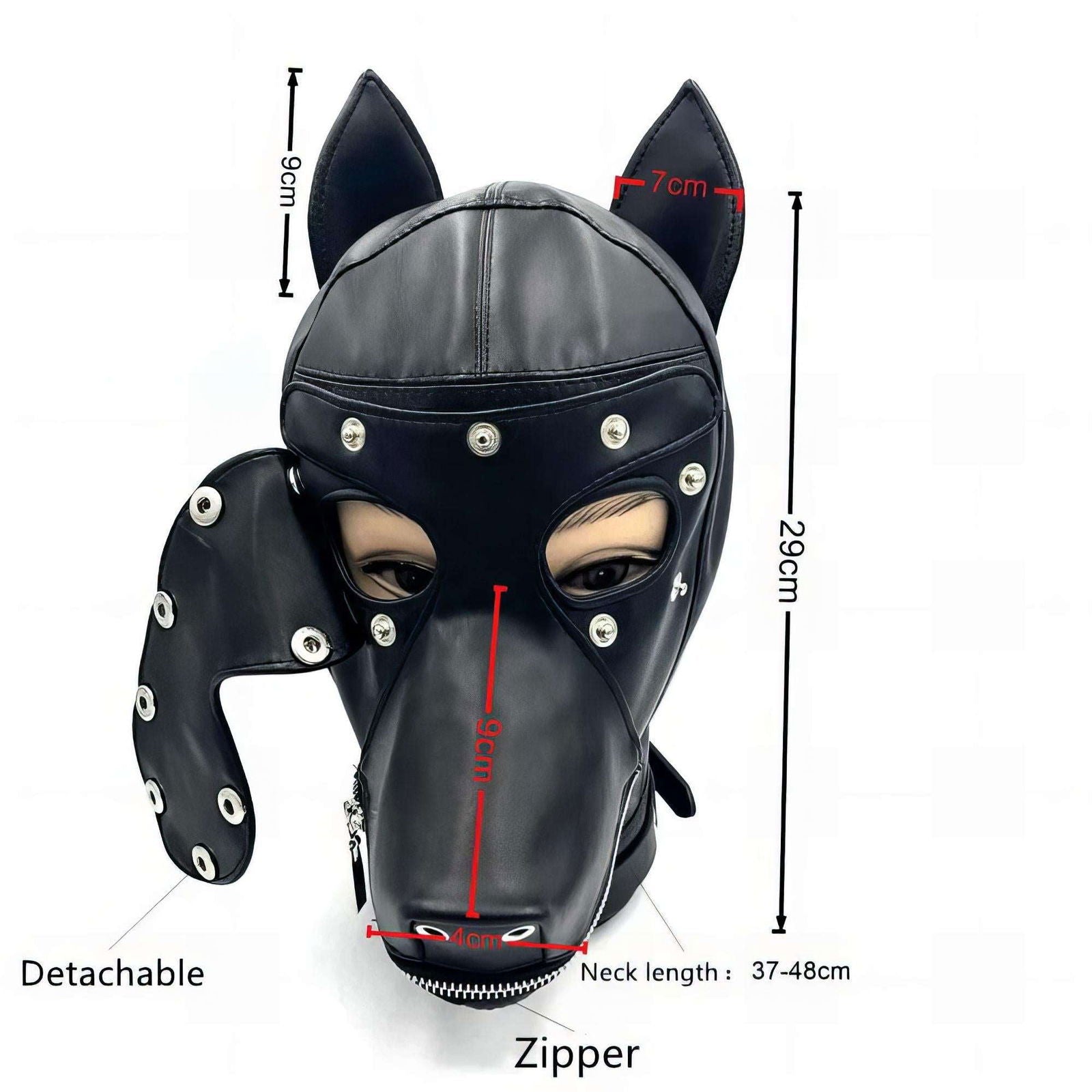 Puppy dog mask - Black - Michelle Selection - #tag1# - #tag2#