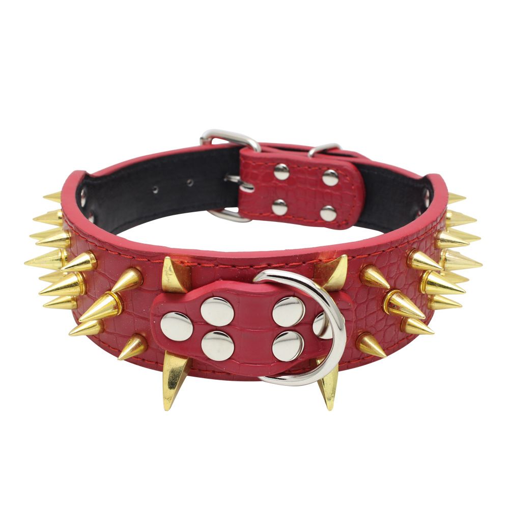 Studded Collar - RED - Michelle Selection - #tag1# - #tag2#
