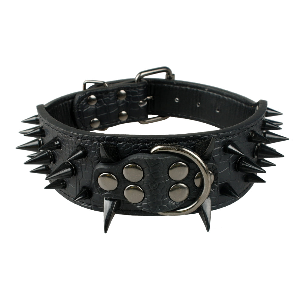 Studded Collar - BLACK - Michelle Selection