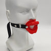 Lip-Shaped Silicone Mouth Gag - Red