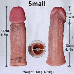 Realistic Penis Sleeve - Classic model - Small and Large Sizes