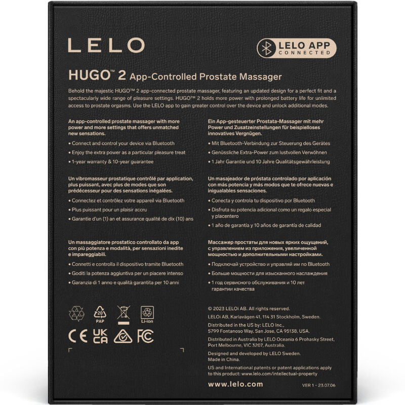 LELO Hugo 2 in black, image 4
