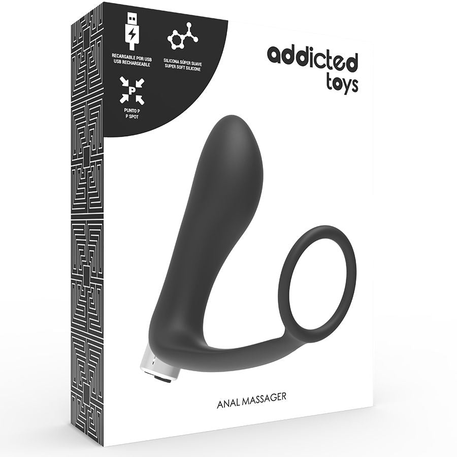 Black prostate vibrator prostate massager from Addicted Toys, picture 6