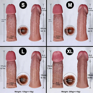Realistic Penis Sleeve - Classic model - 4 Sizes