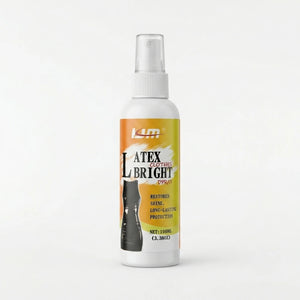 latex silicone spray bottle on a white background