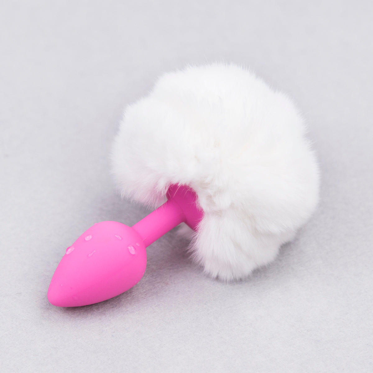 White Rabbit Tail Plug with Pink Plug - Michelle Selection
