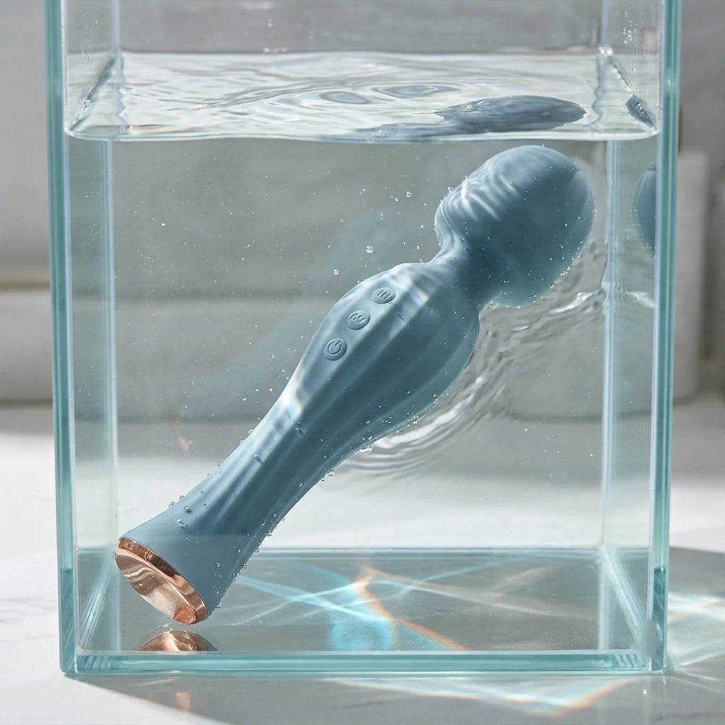 Velora Wand Massager completely immersed in water